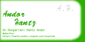 andor hantz business card